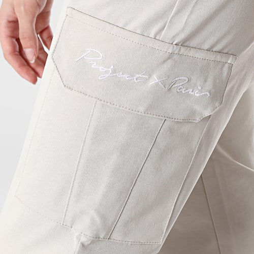 Pantalon Cargo Femme F234208 Beige Taupe