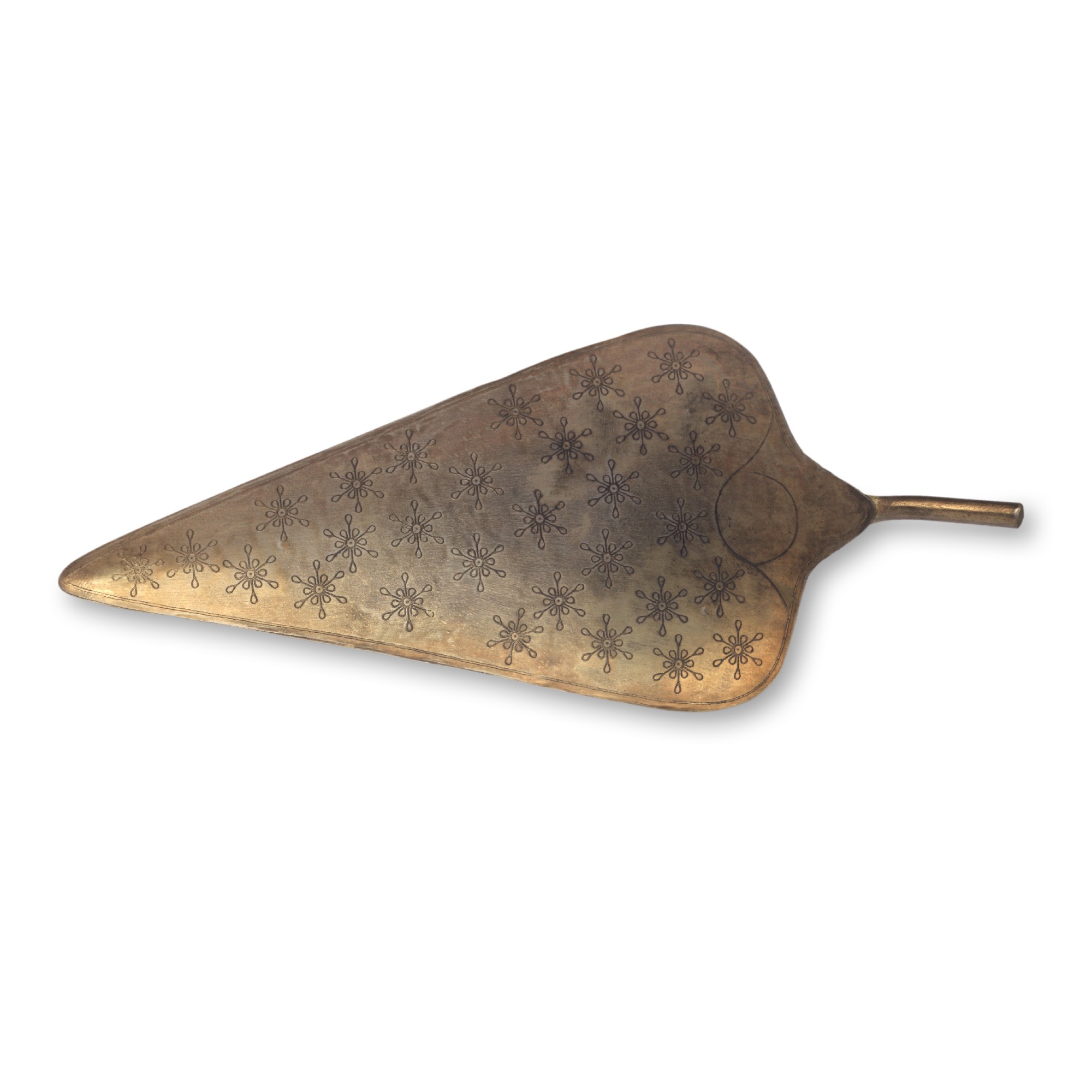 Ablage 'Blatt', Metall, antik-finish, L 31 cm, B 5,5 cm, H 5 cm von fischer's lagerhaus