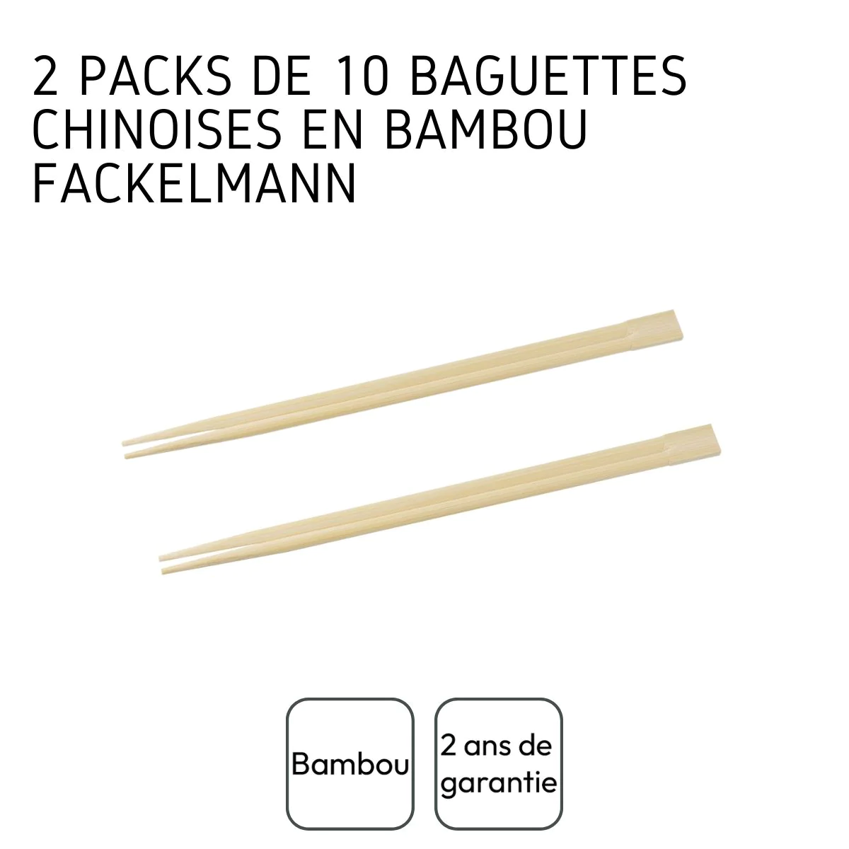 2 lots de 10 baguettes en bambou Asia Line Fackelmann