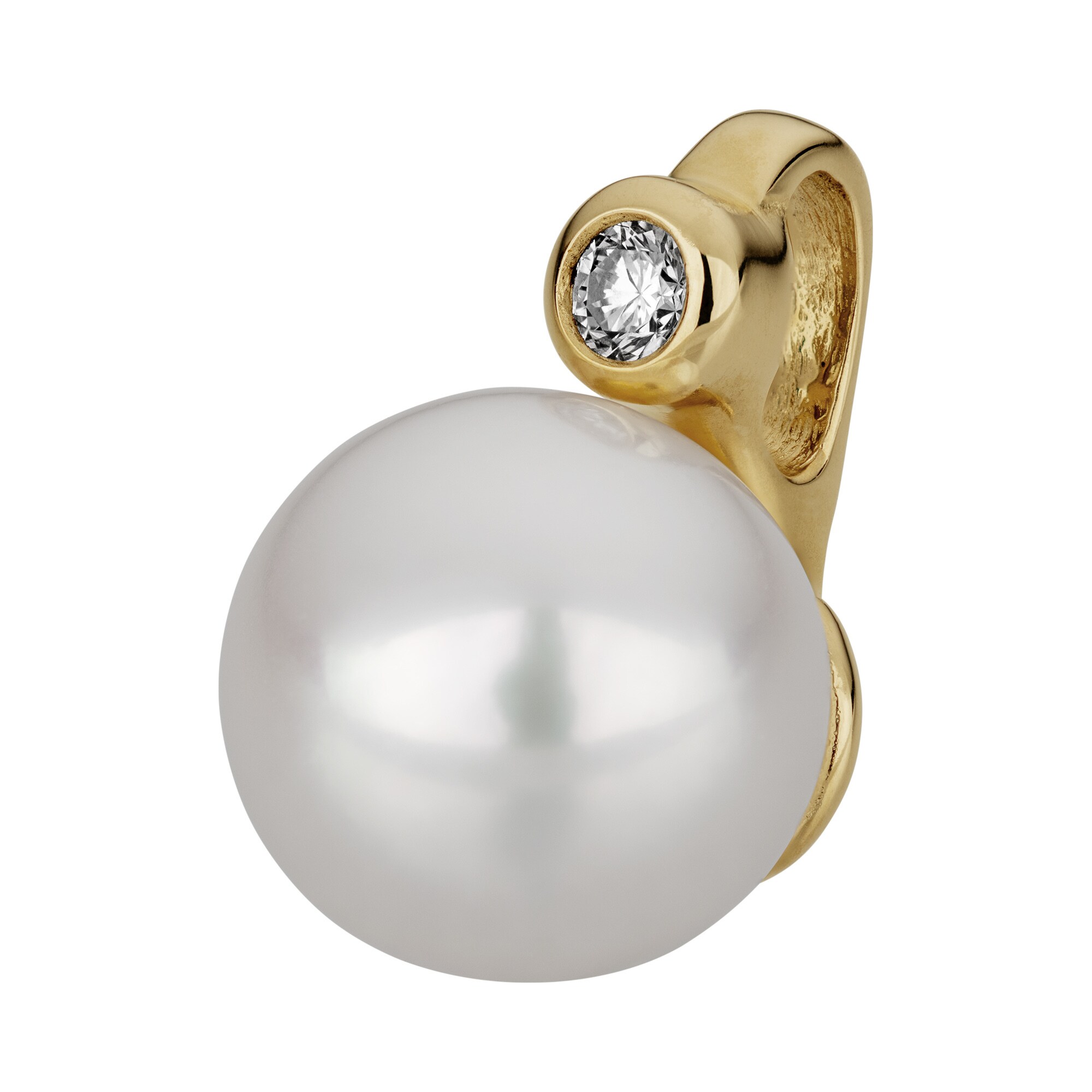 Orolino Anhänger 585 Gold mit Brillant 0,03ct. + Perle 7-7,5mm