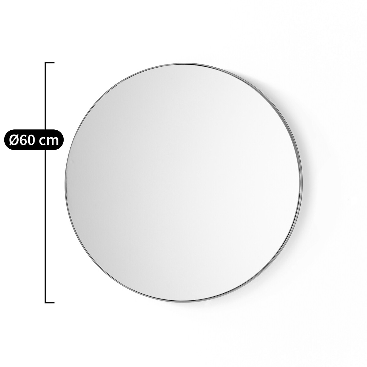 LA REDOUTE INTERIEURS<br>Espelho redondo em aço inoxidável Ø60 cm, Iodus