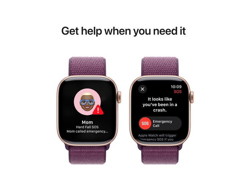 Apple Watch Series 10 42 mm LTE Alu Roségold Loop Plum Eine glatte Zehn