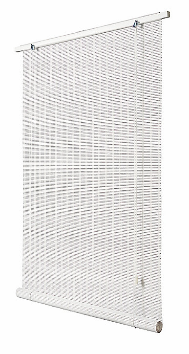 Store enrouleur tamisant bois tissé Ballauff blanc 60 x 180 cm