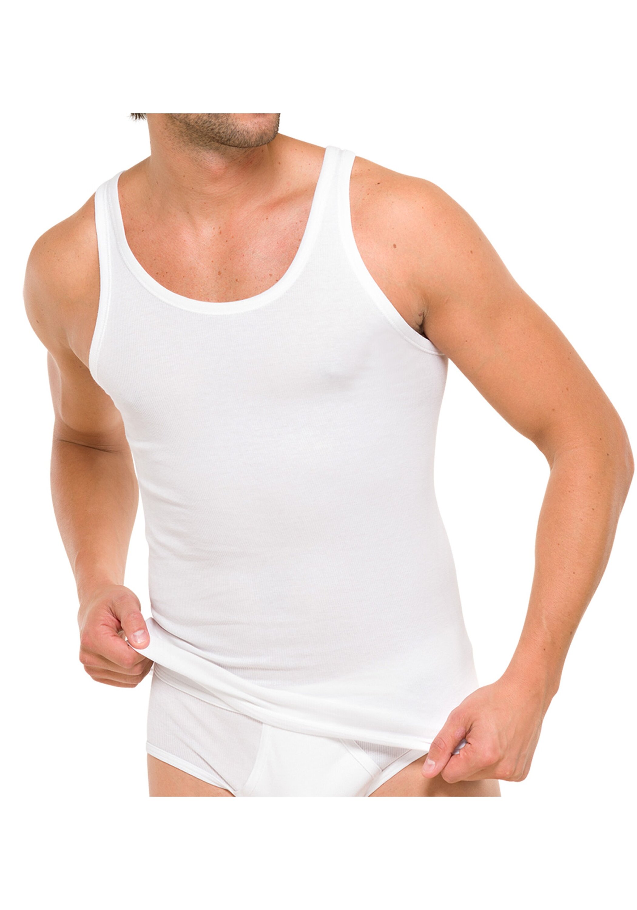 Herren Unterhemd Weiß