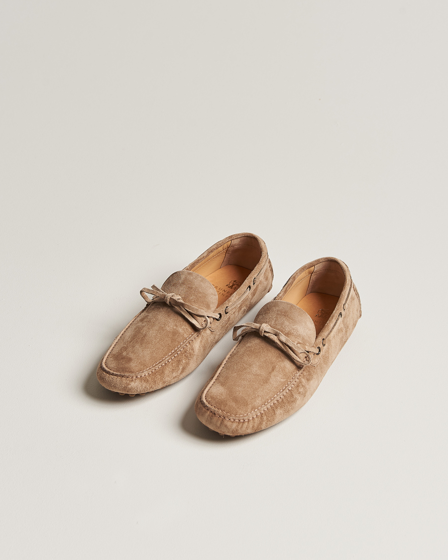 Brunello Cucinelli Laced Carshoe Beige Suede