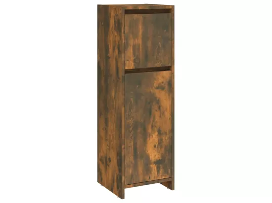Armoire de bain Chêne fumé 30x30x95 cm Bois d'ingénierie