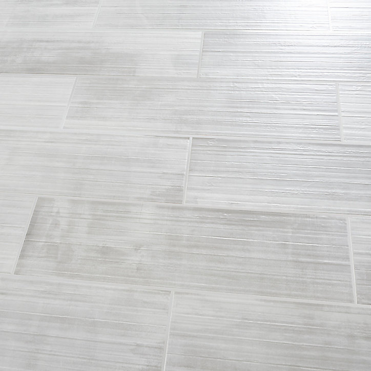 Carrelage mural gris 20x60cm Kofrage émaillé