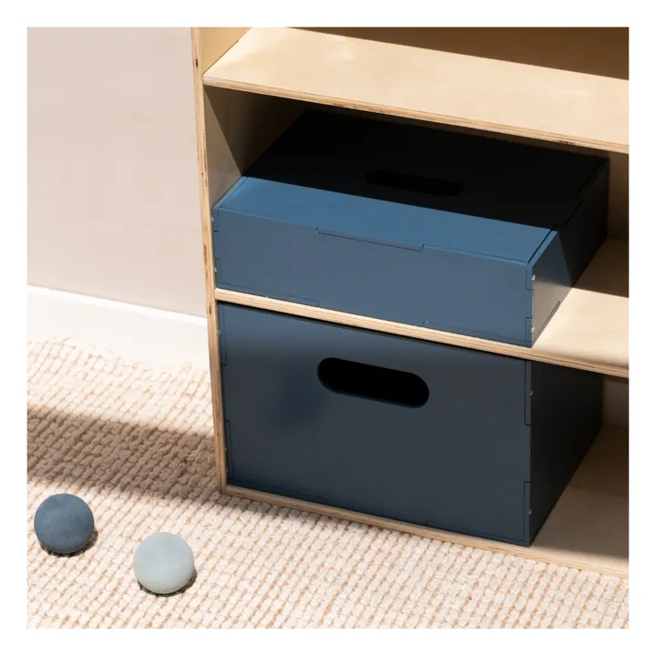 Nofred Boite de rangement en bois | Bleu