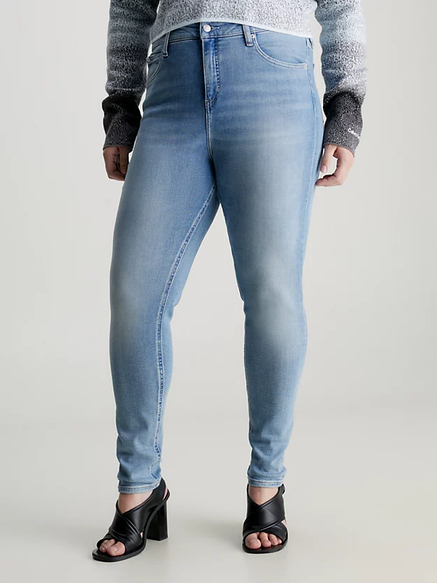 Calça jeans skinny de cintura alta plus size