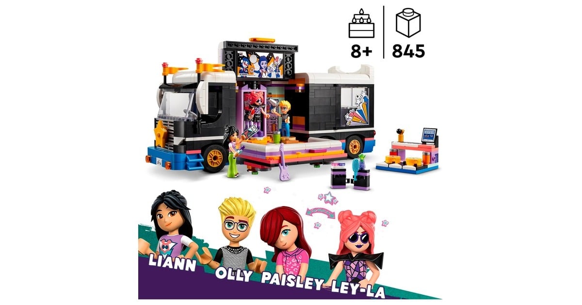 LEGOFriends - Toerbus van popster Constructiespeelgoed  (42619)