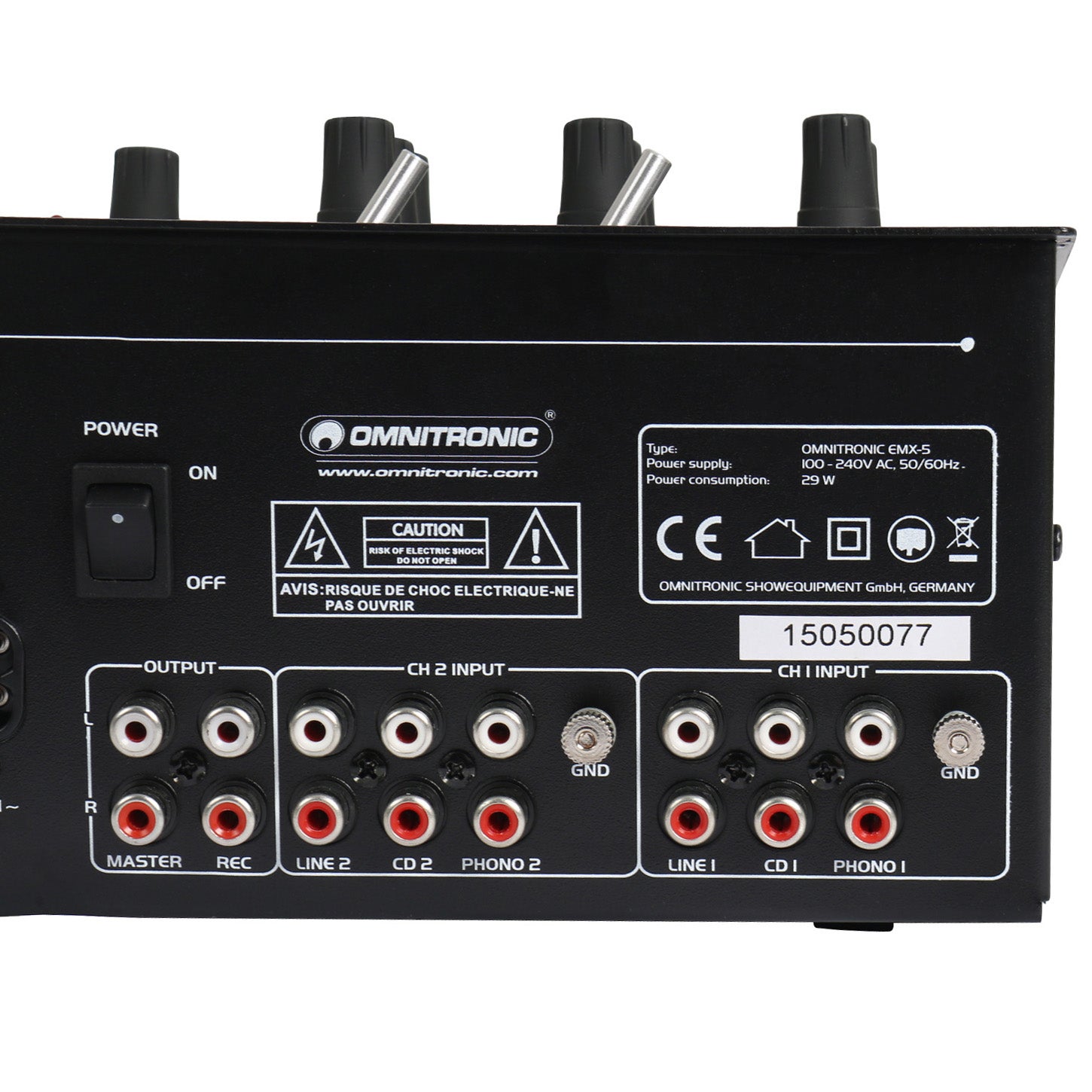 Omnitronic PM-222 tweekanaals mengpaneel