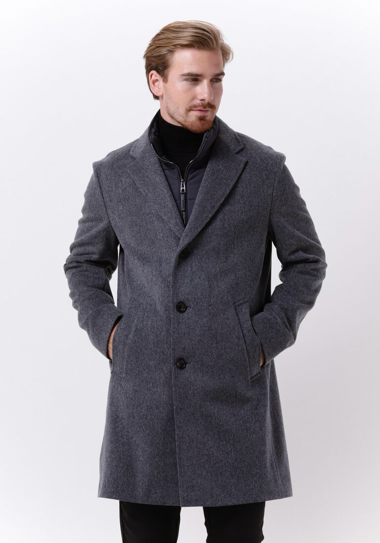 BOSS grijze boss mantel h-hyde-bib
