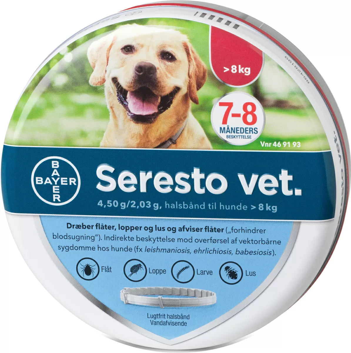 Seresto Vet flåthalsbånd til hund - 8 kg