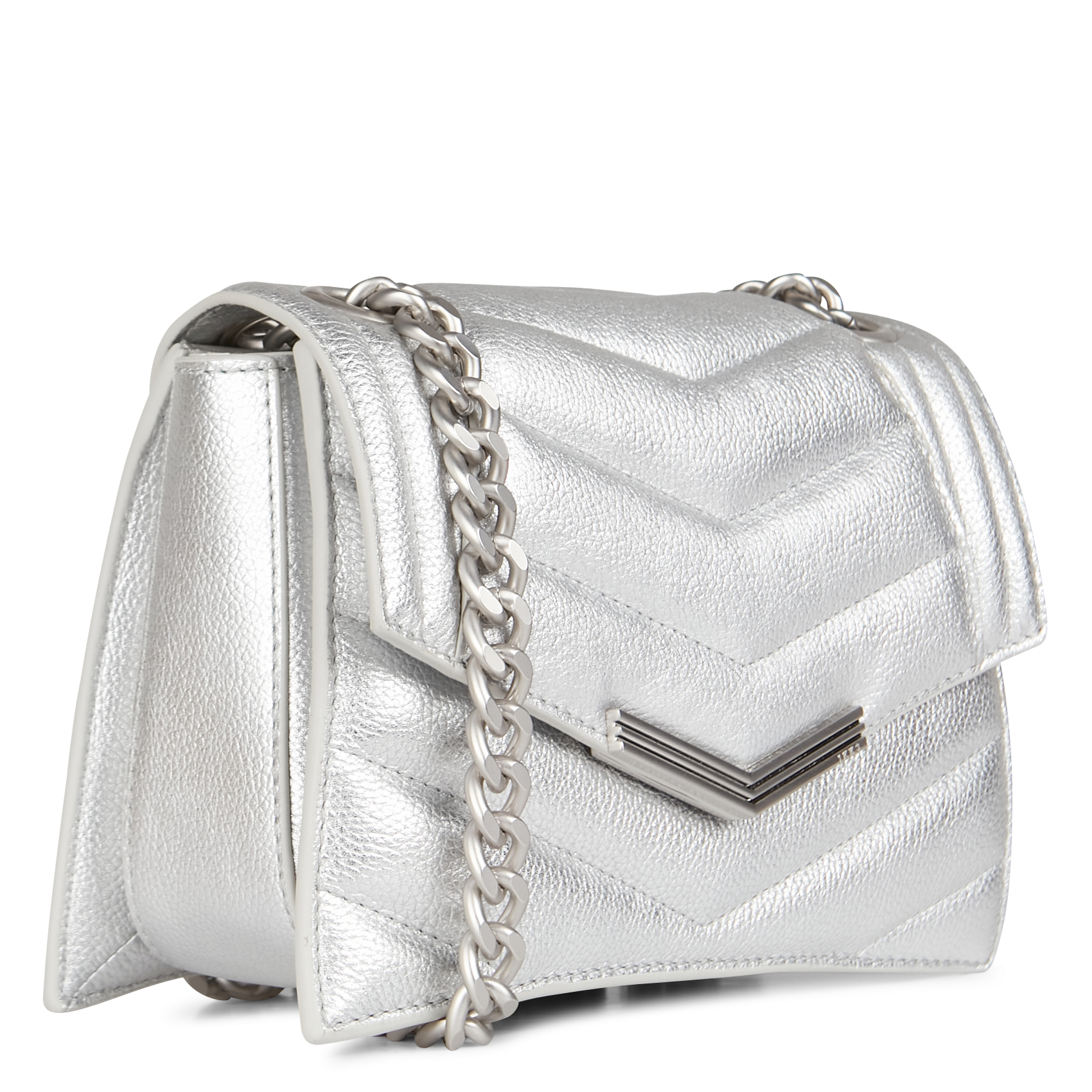 THE 1 - Sac bandoulière en cuir | Argent