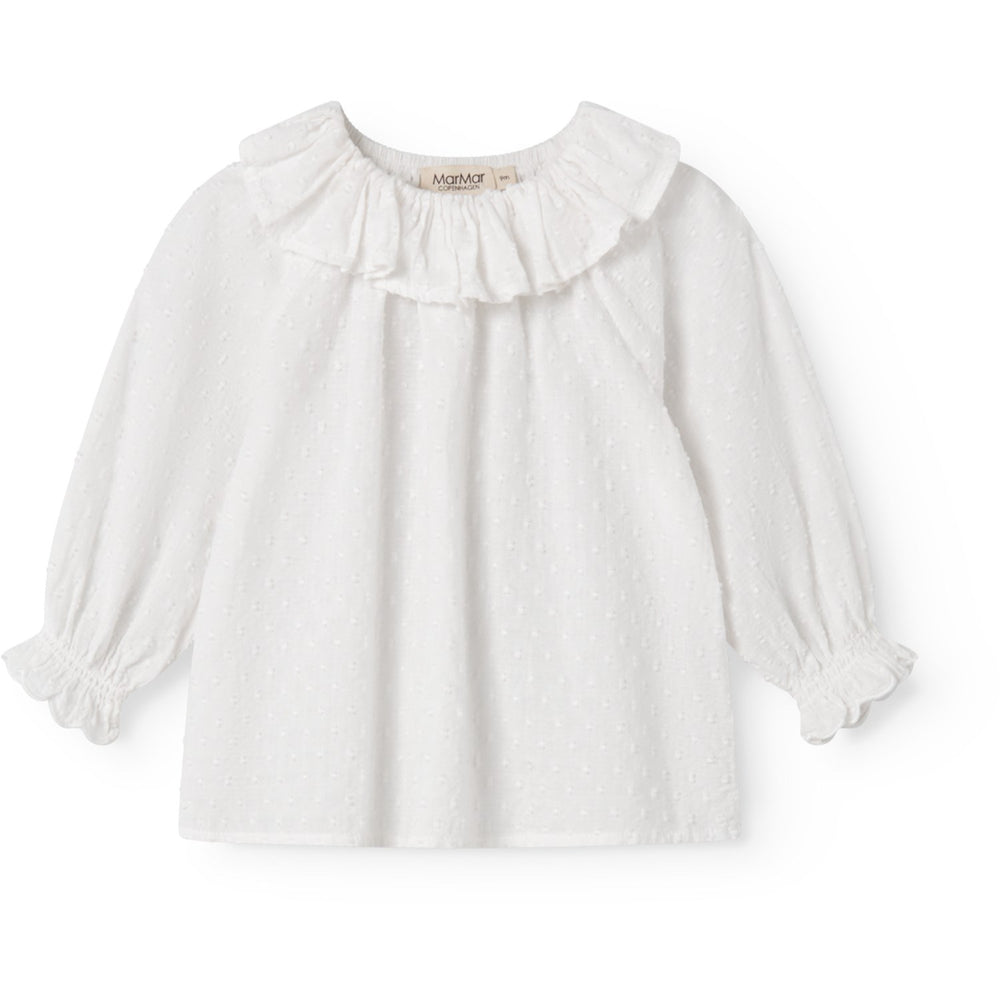 Køb MarMar Fine Dobby White Tia Bluse