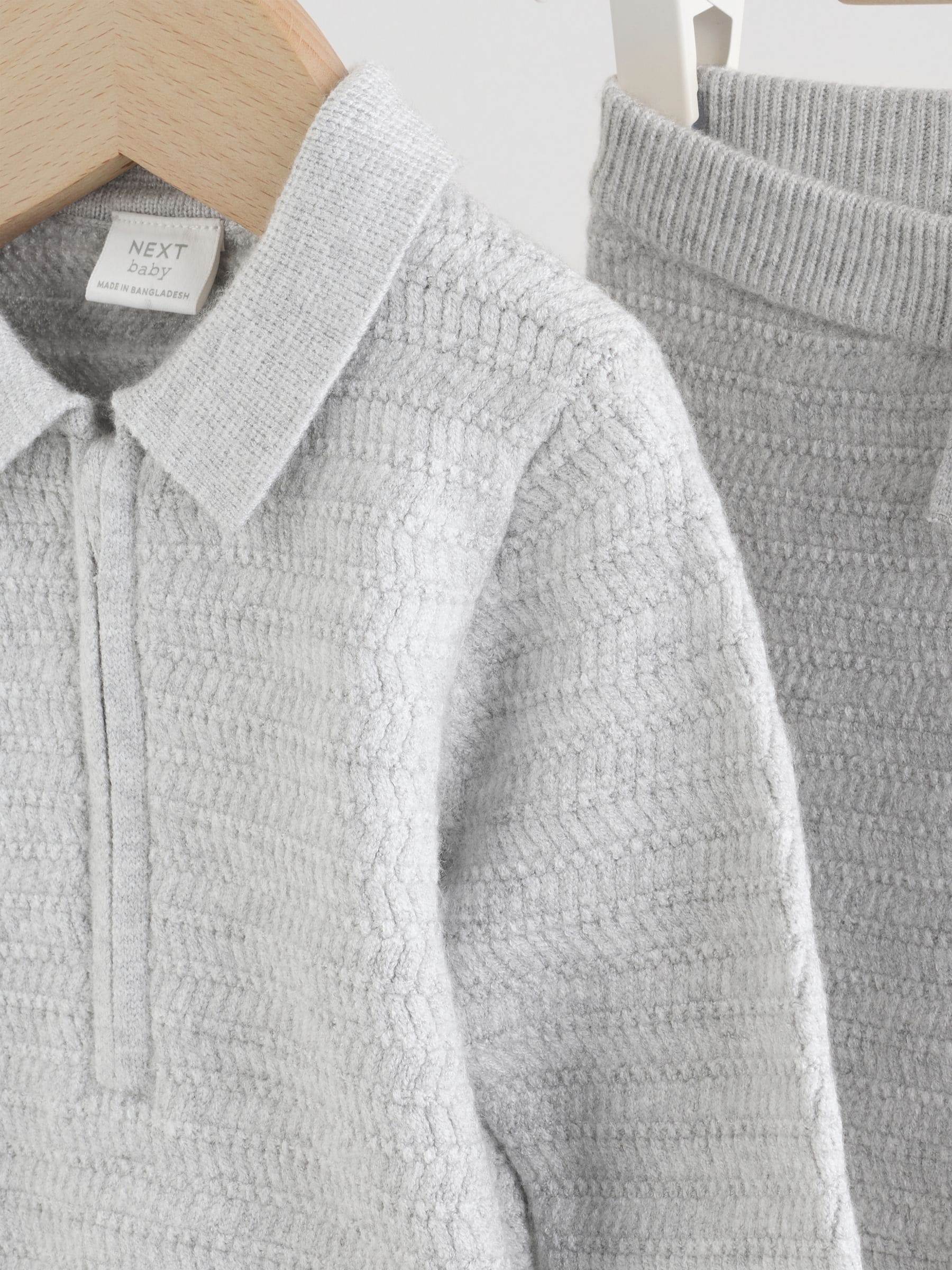 Grijs - Babyset met gebreide trui en legging (0mnd-2jr)