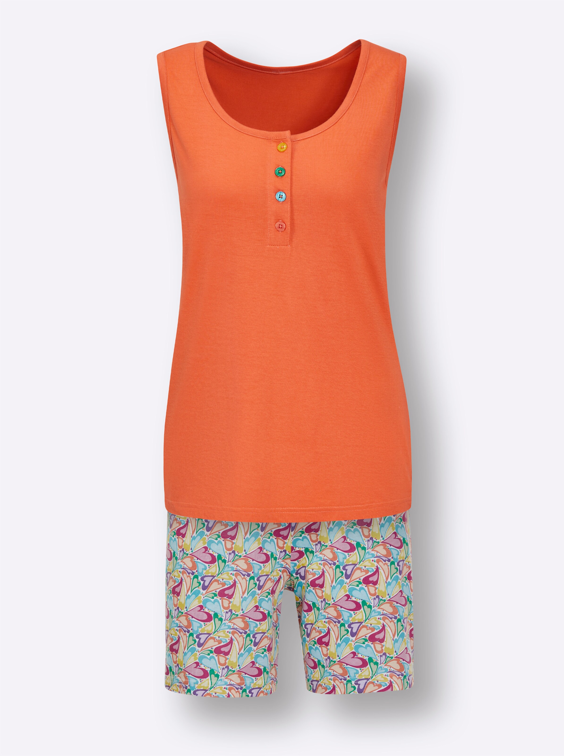wäschepur Shorty in orange-sonnengelb-bedruckt