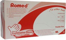 Romed Latex handschoen niet steriel poedervrij XL 100st