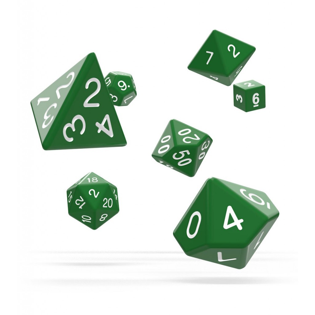 Oakie Doakie Dice dés RPG-Set Solid - Vert (7)