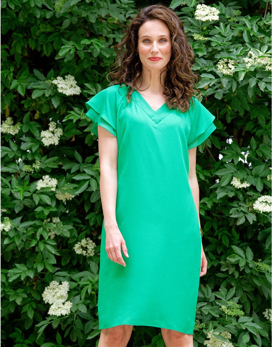 Robe habillée vert vif