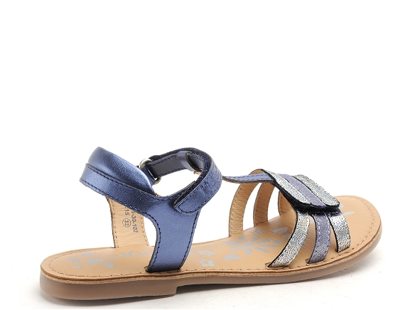 Kickers nu pieds enfant diamanto bleu