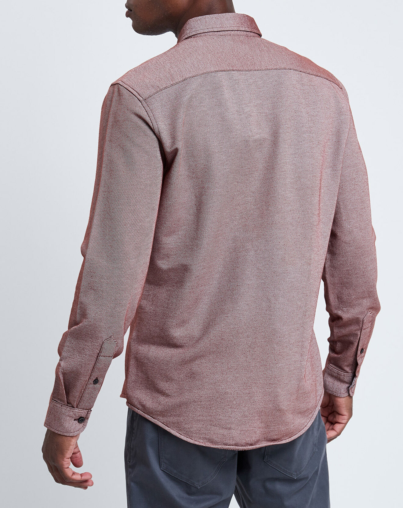 Dockers Chemise Slim Flex rayures rouge/blanc