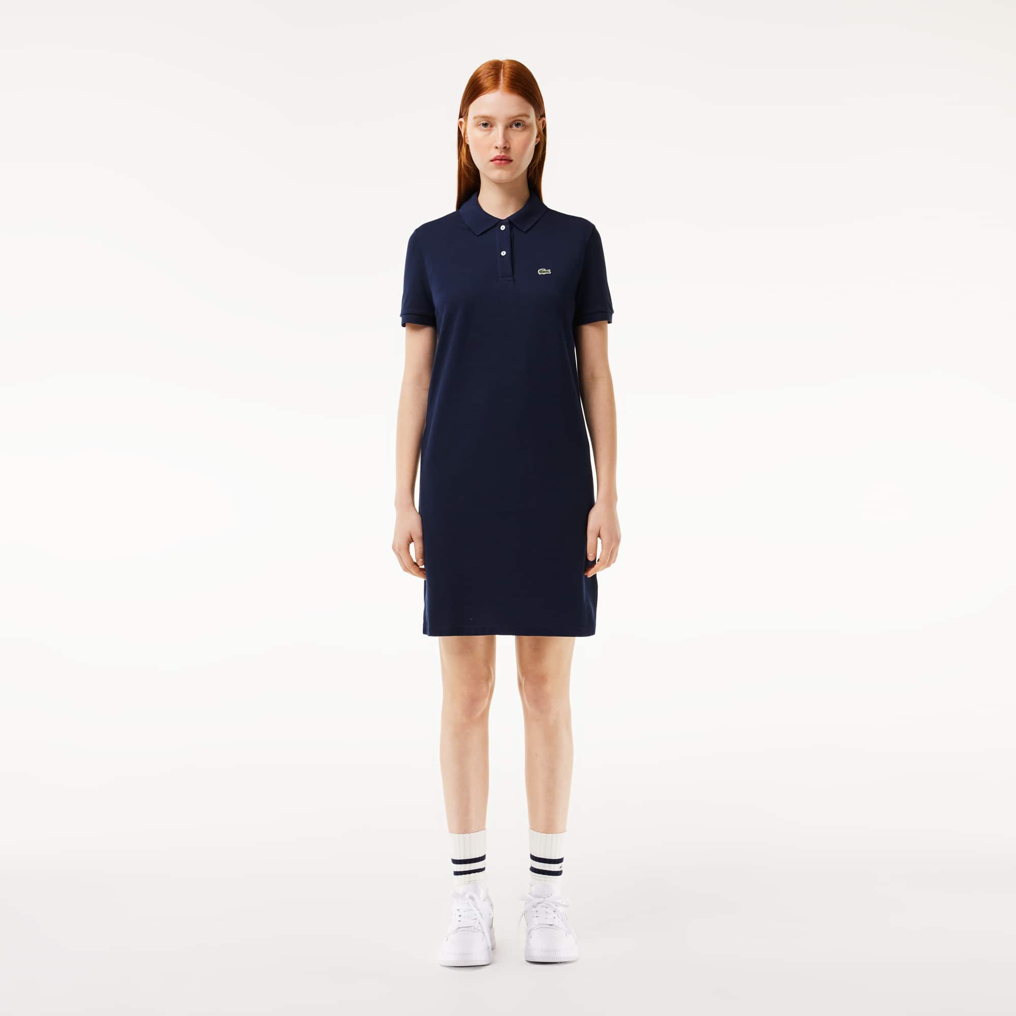 Robe polo femme Lacoste en petit piqué souple Robes & Jupes - Bleu - Lacoste - Femme