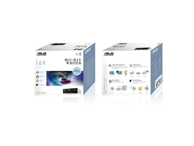 ASUS BW-16D1HT - Disk drev - BDXL - 16x2x12x - Serial ATA - intern - 5.25