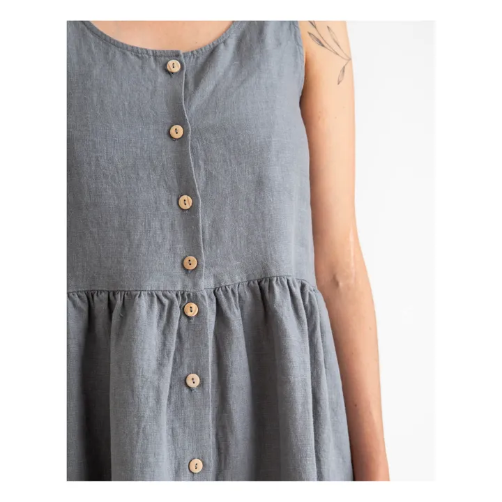 Matona Robe Lin | Gris bleuté