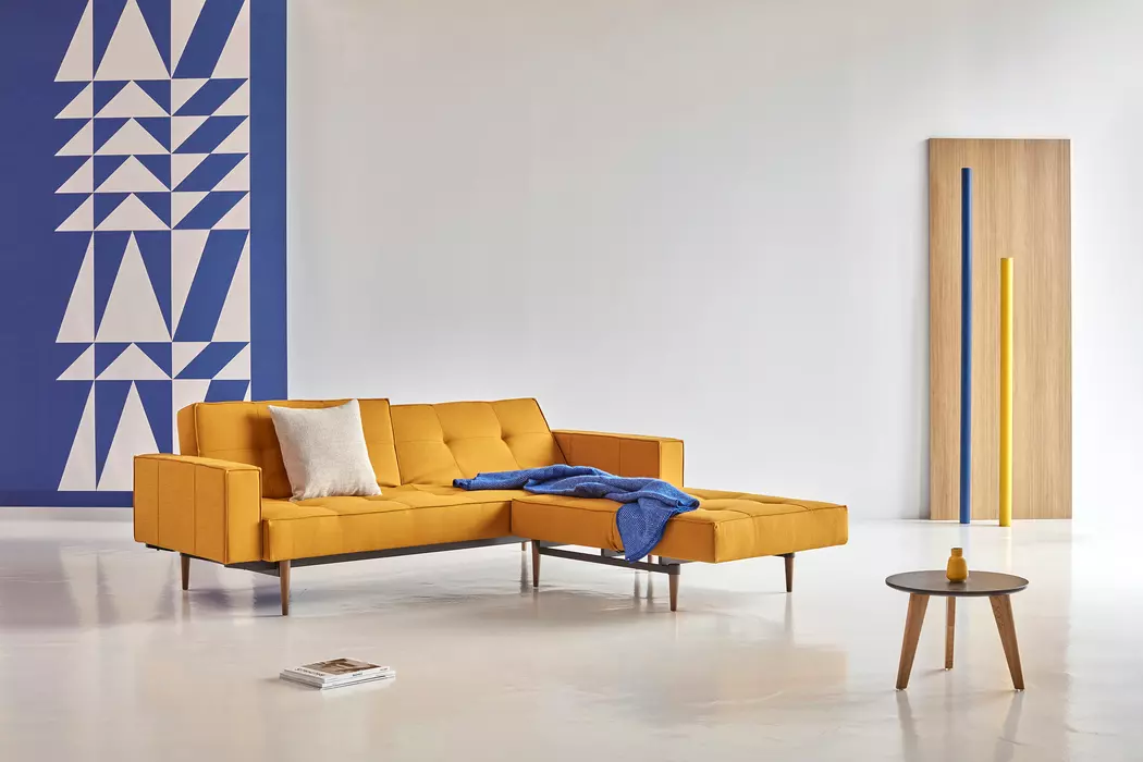 Schlafsofa mit Armlehnen Splitback Styletto dunkel
