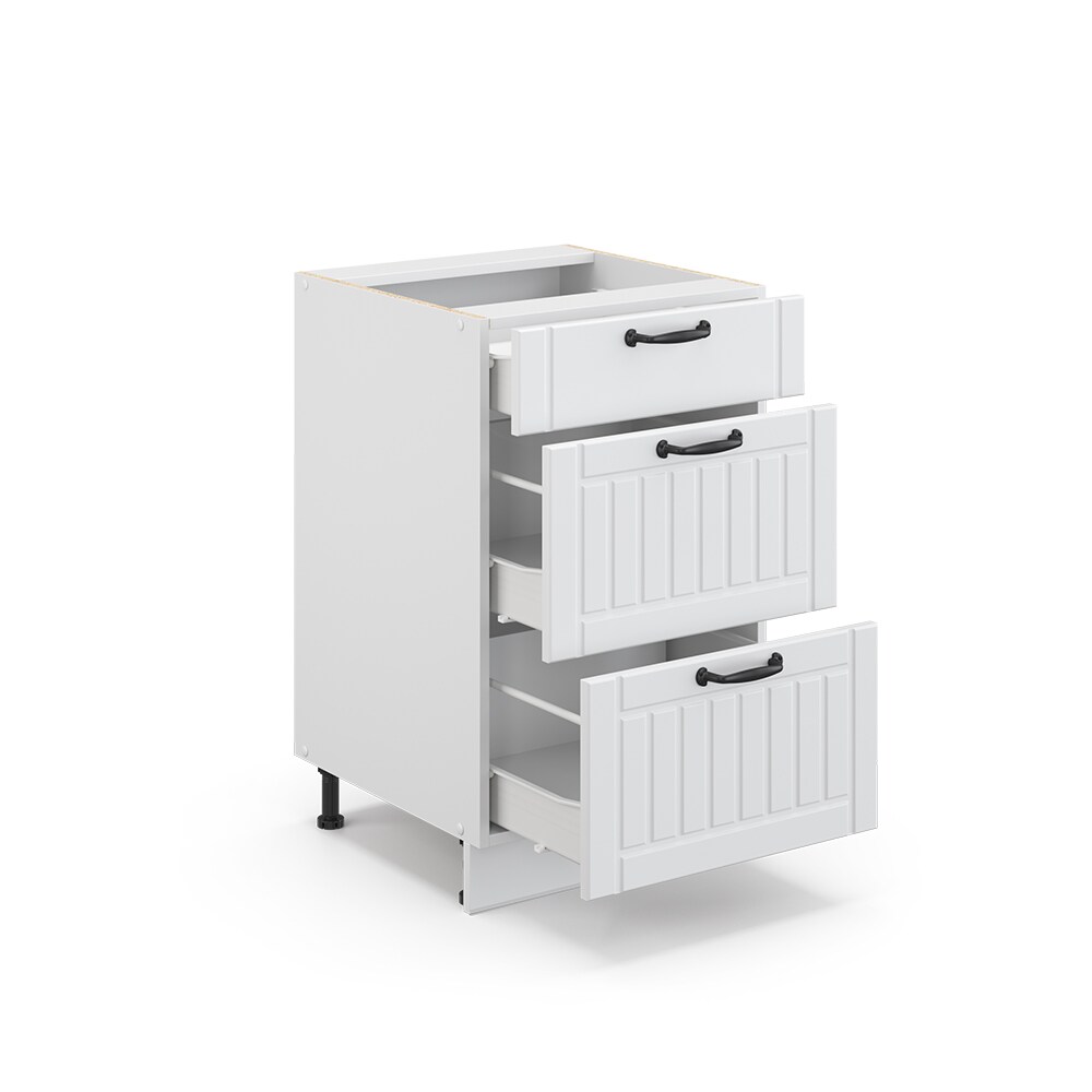 Vicco Schubunterschrank 50 cm FAME Line Küchenschrank Küchenzeile Landhaus Weiß