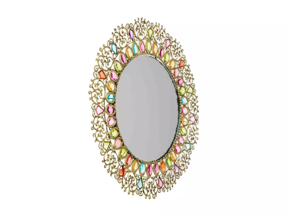 Miroir avec verre acrylique coloré