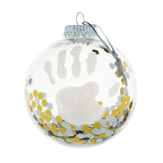 Boule de Noël empreinte Confetti    Transparent        de               Baby Art