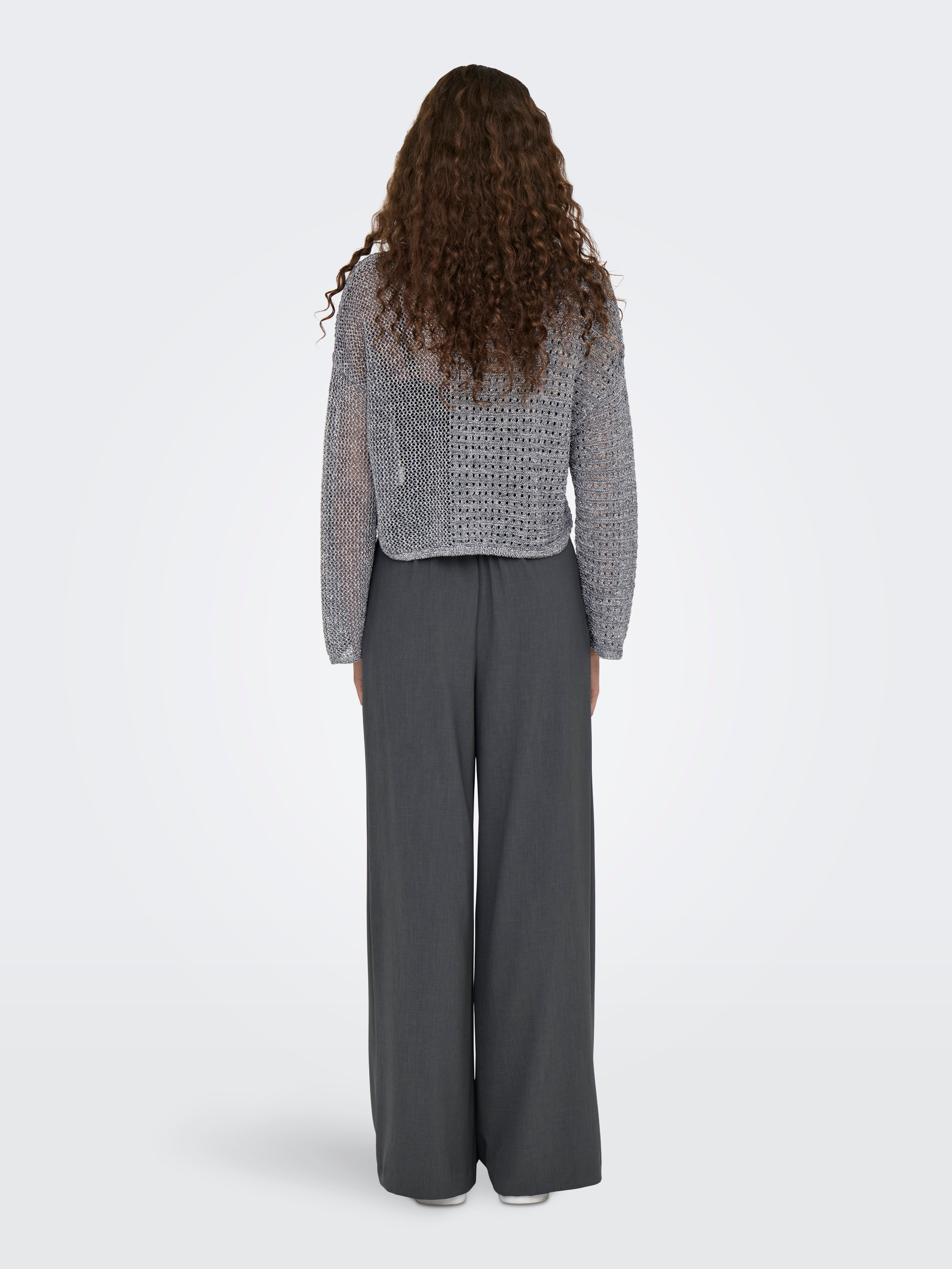 ONLNORA Strickpullover Silver