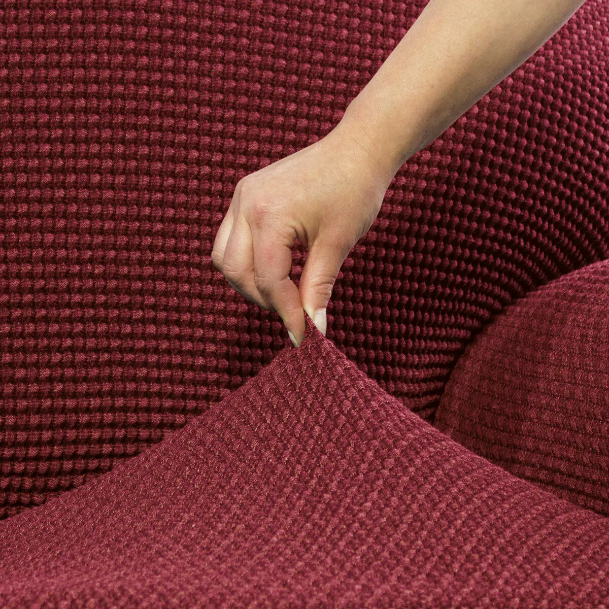 Sofaskins NIAGARA Bordeaux - Canapé 4 places 230 - 270 cm