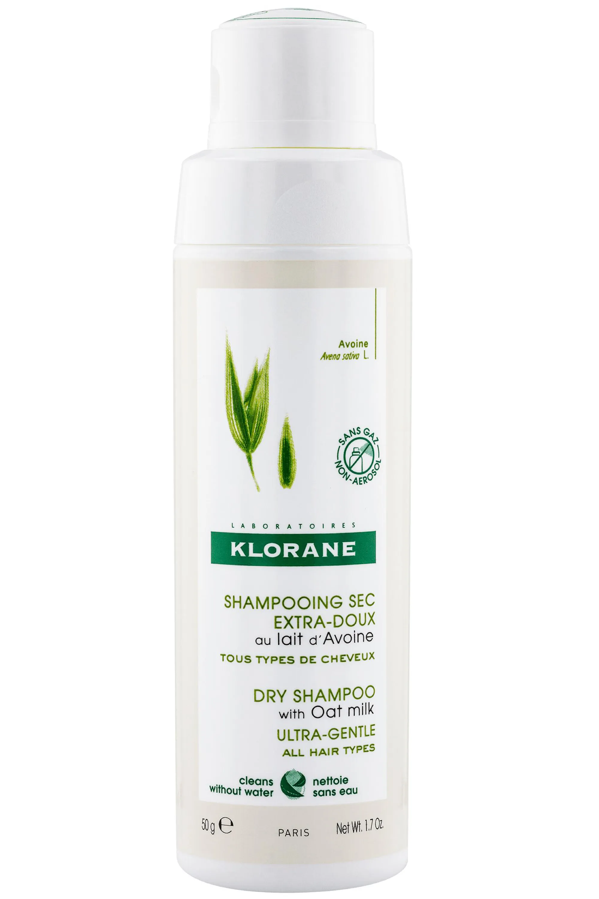 Klorane Shampoing sec en poudre extra-doux au lait d’Avoine sans gaz-50 ml