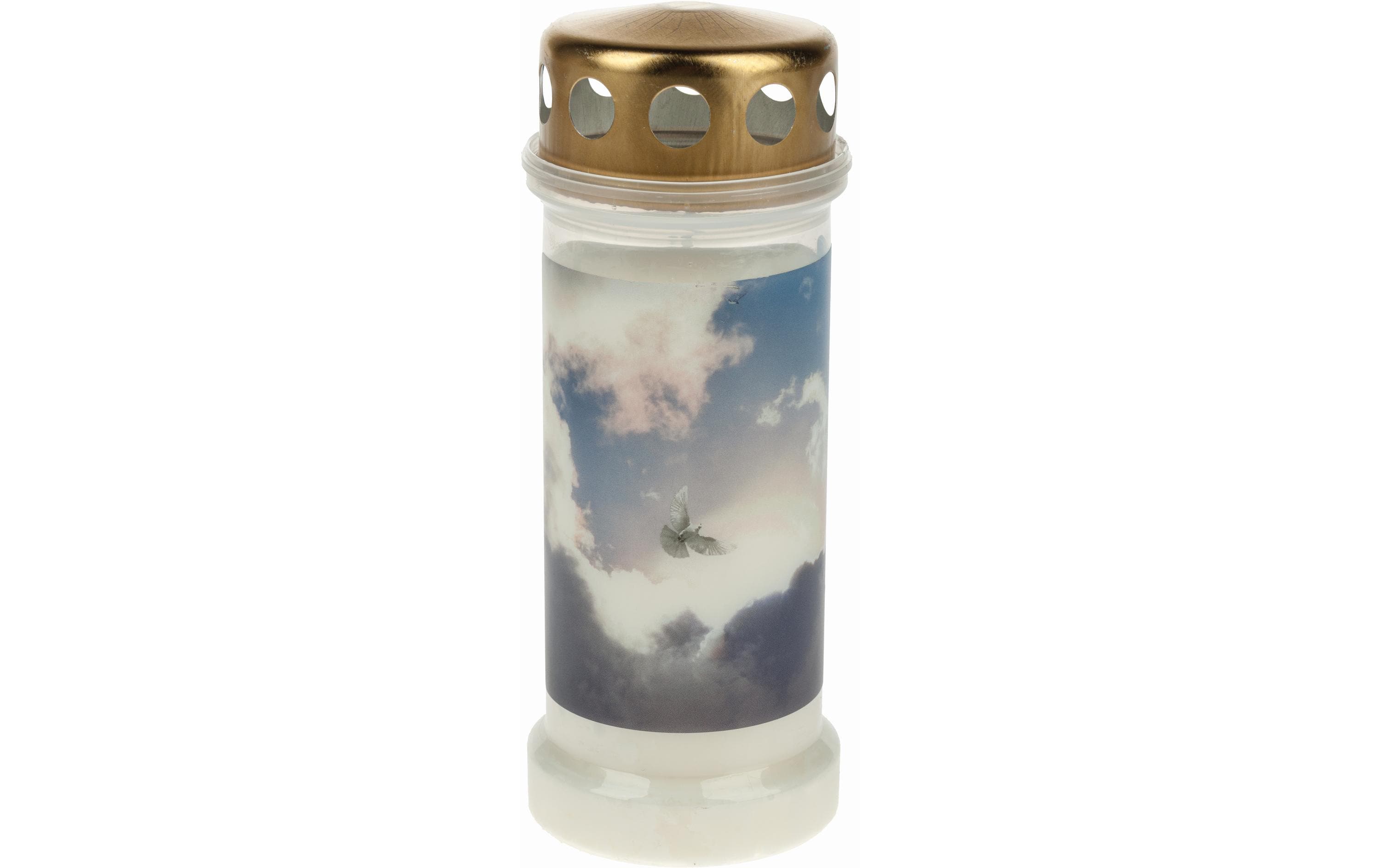 Grabkerze Ewigkeit, Himmel Ø 6.7 cmGrableuchte mit goldenem Deckel