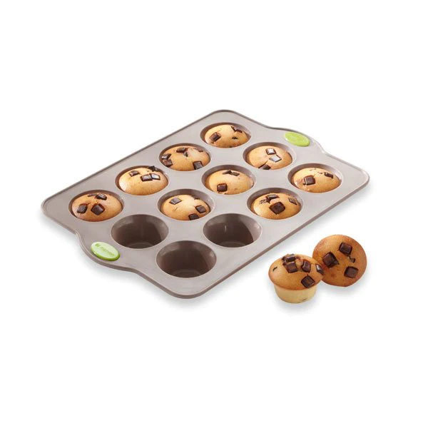 RigiFlex Plaque 12 muffins en silicone structure acier Mathon