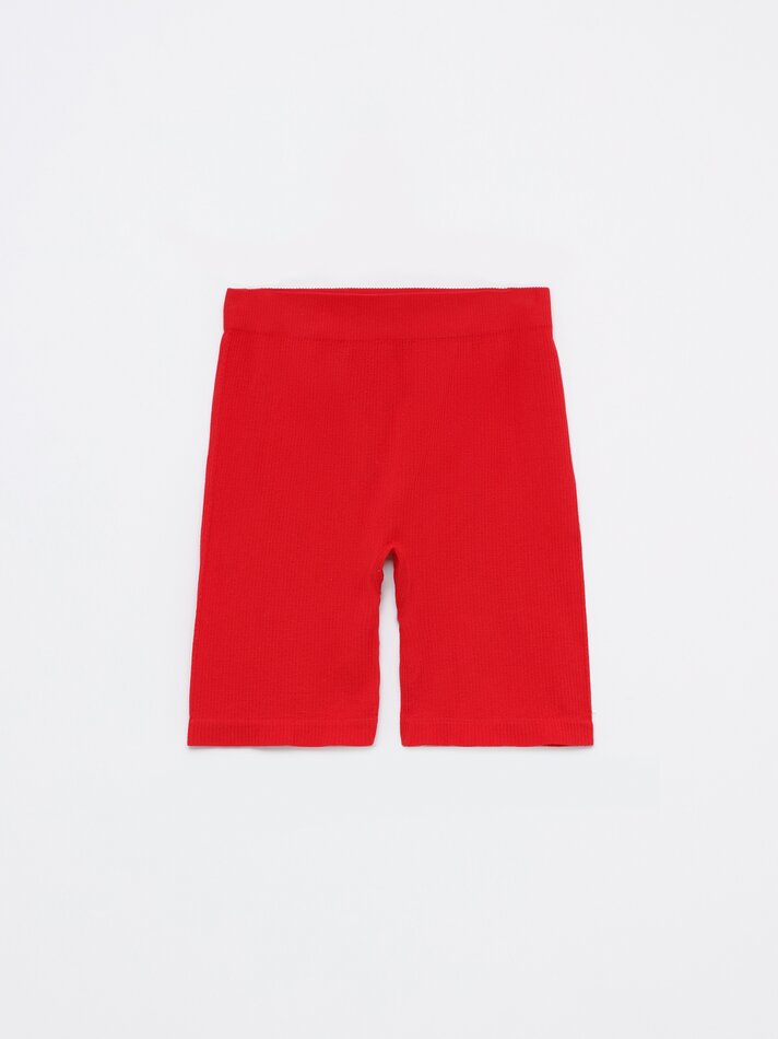 Calça legging de ciclismo sem costura - Vermelha