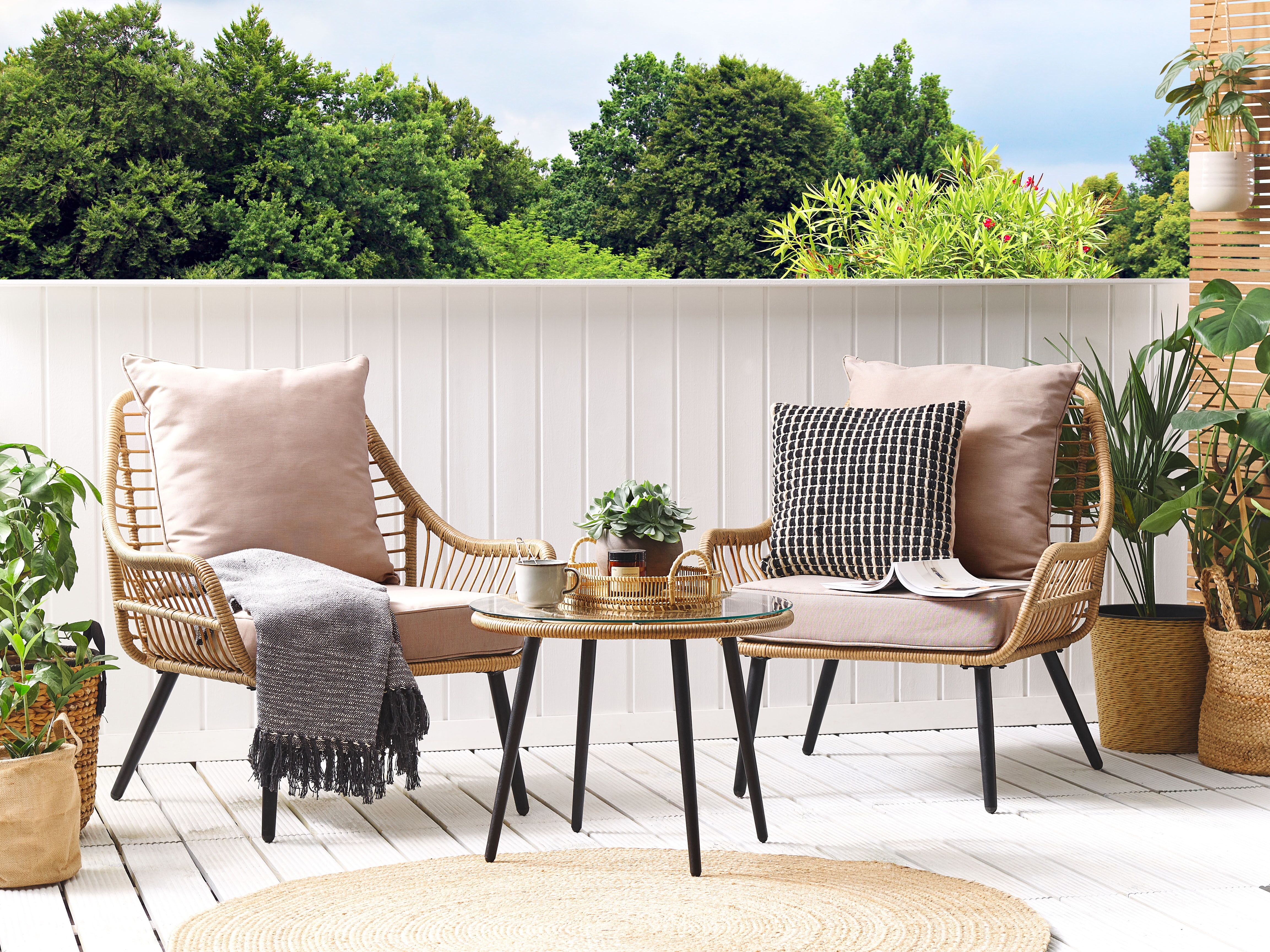 Set tuinkussenhoezen LAURETO Beige