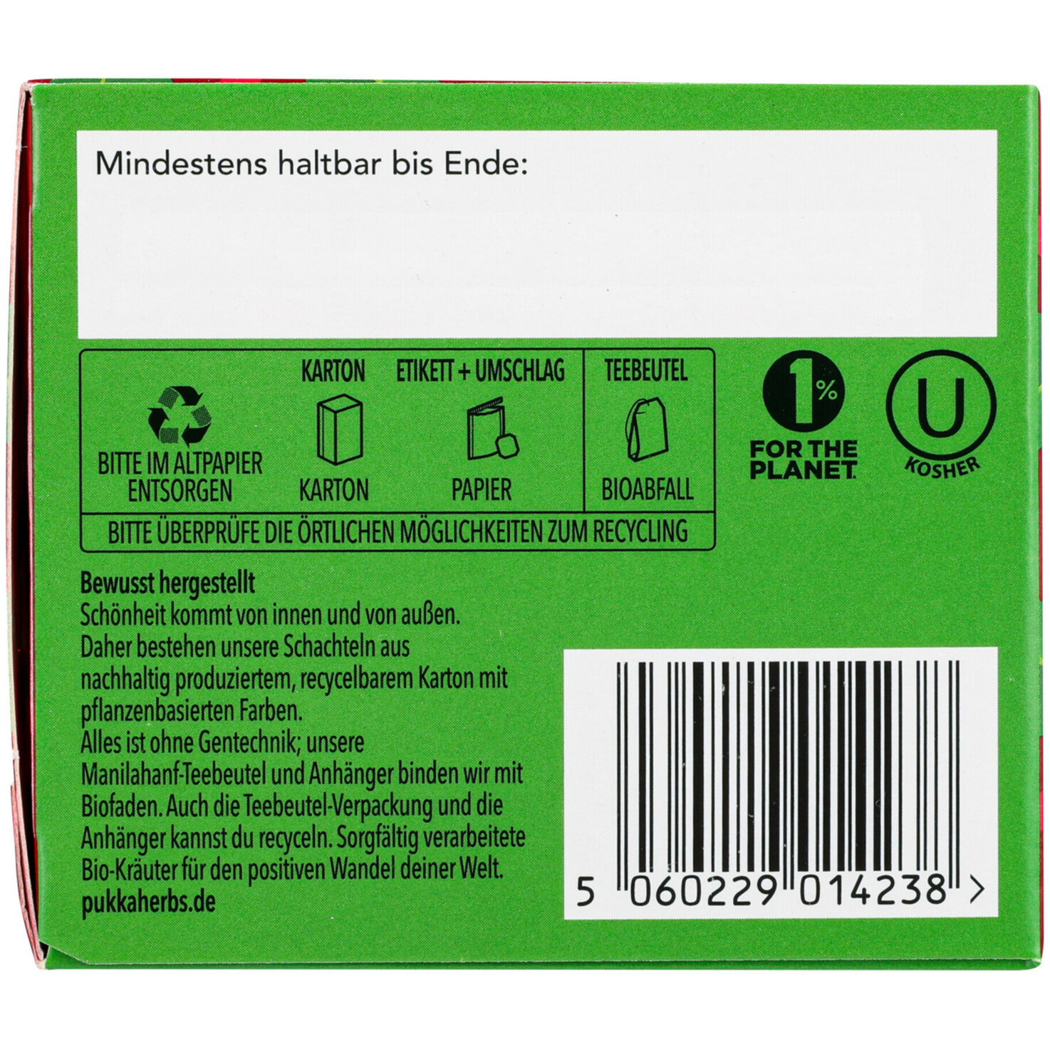 Pukka Bio Wildapfel Zimt 20 Portionen