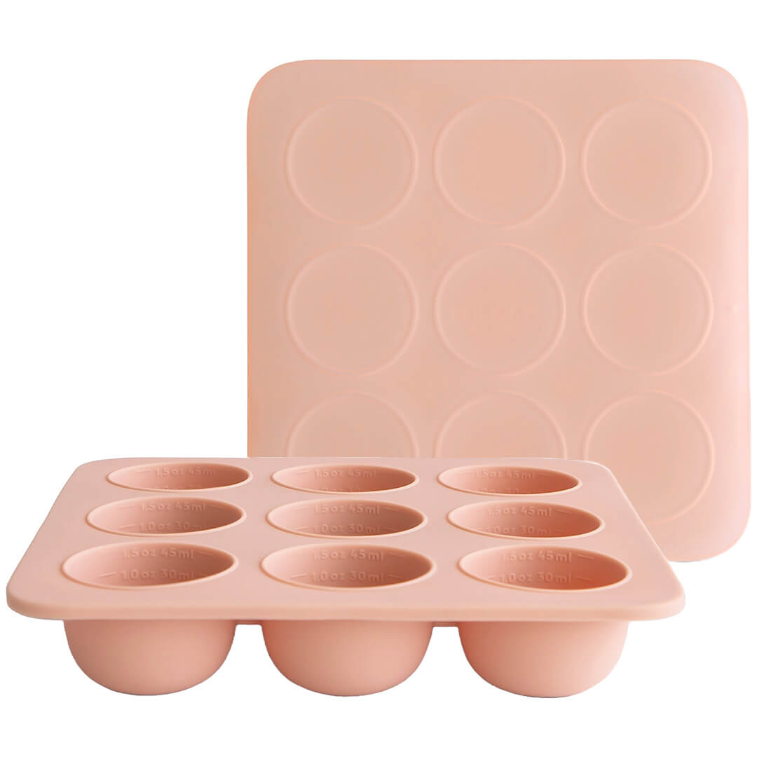 Mushie siliconen invriesvorm babyvoeding blush