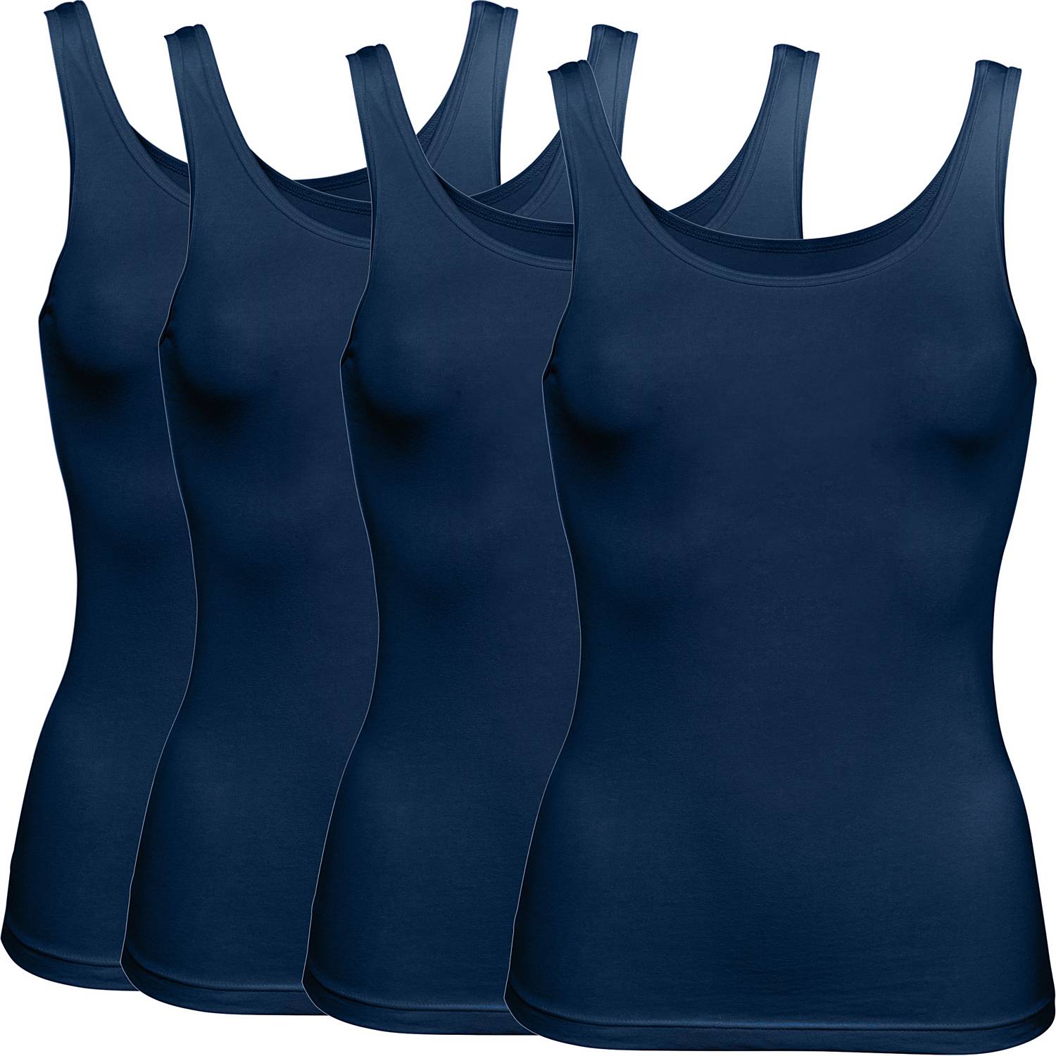 Erwin Müller Single-Jersey Damen-Unterhemd im 4er-Pack