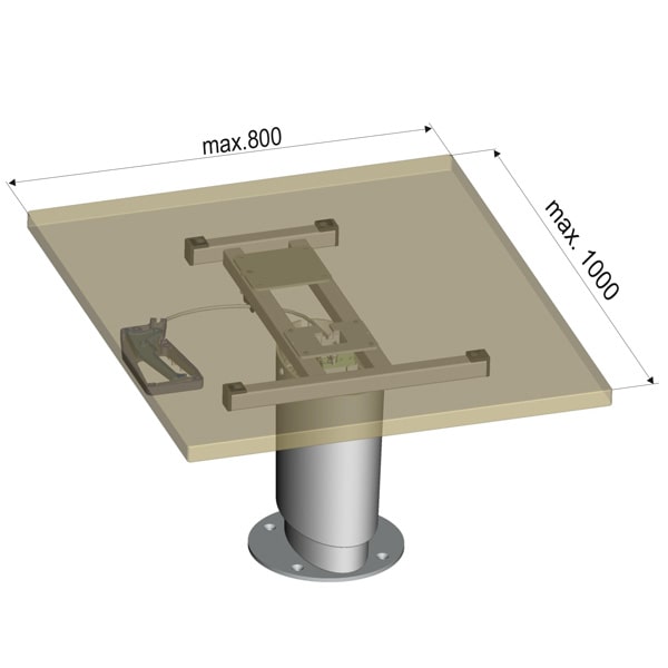 Pied de table télescopique de 325 à 685 mm