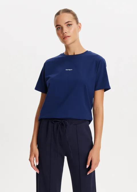 T-shirt met logo blauw (BLW.D)