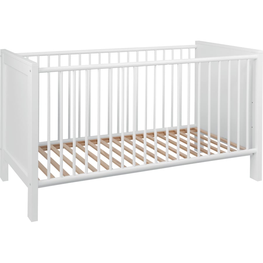 Babybett Spice Dekor Hochglanz weiss 70 x 140 cm