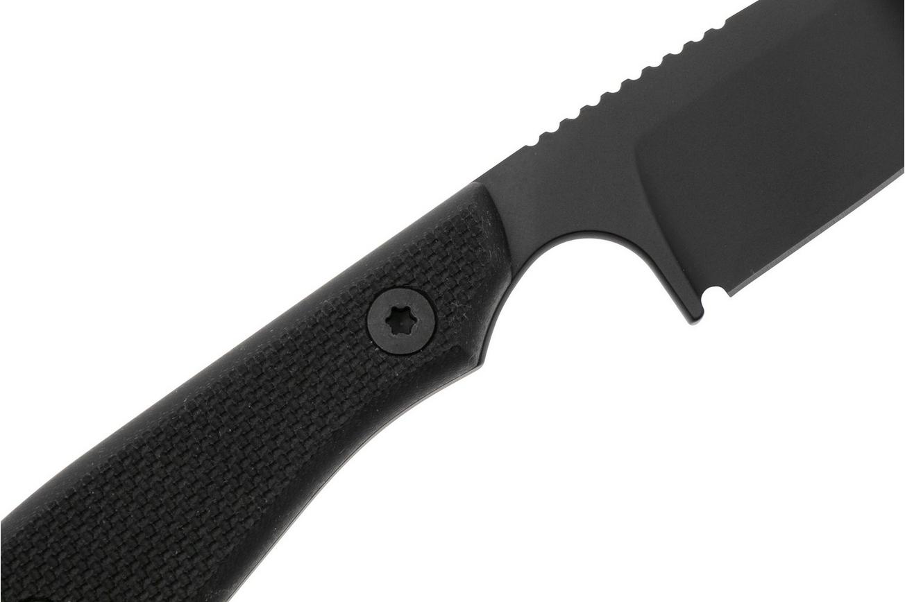 White River Knives M1 Backpacker Pro WRM1-TBL-CBI-MAG Black PVD Magnacut, Black G10, vaststaand mes