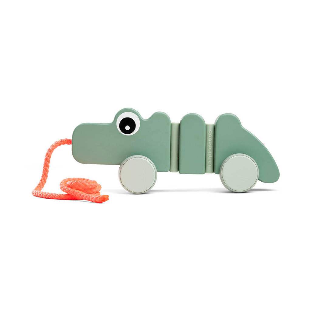 Pull along wiggle toy Croco Green