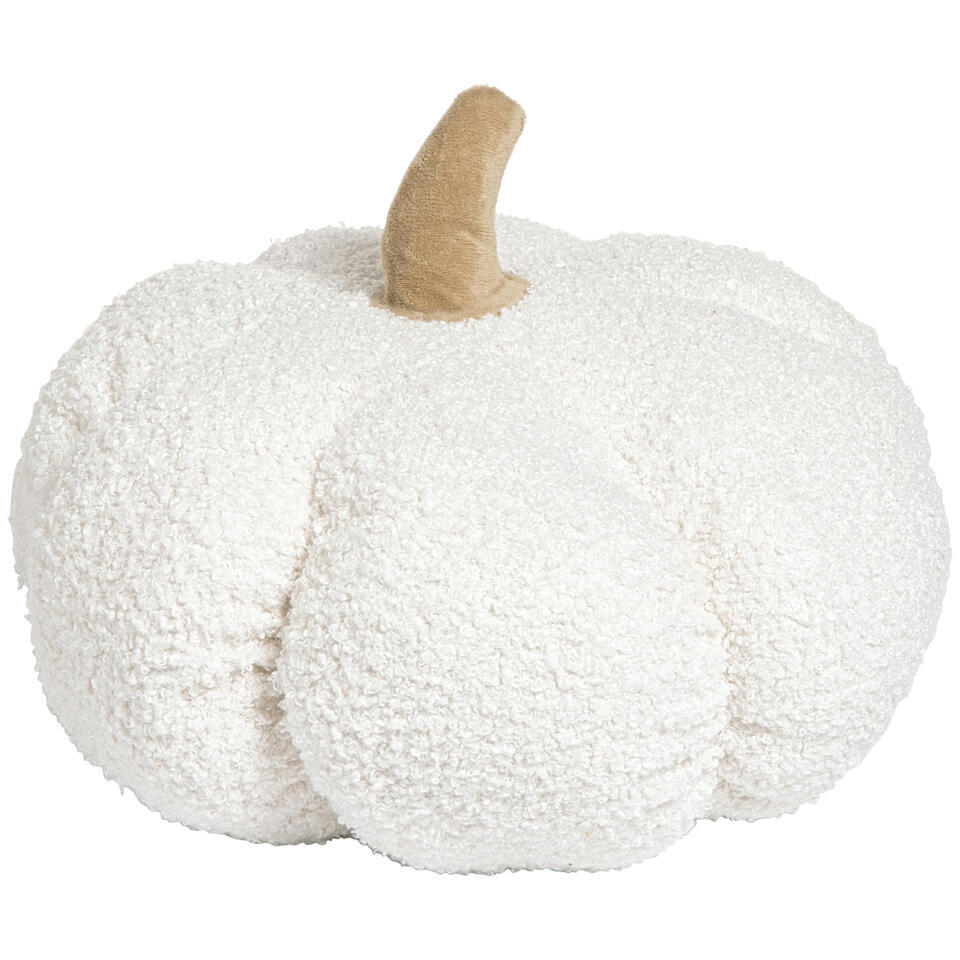 Kussen Pompoen Teddy Wit