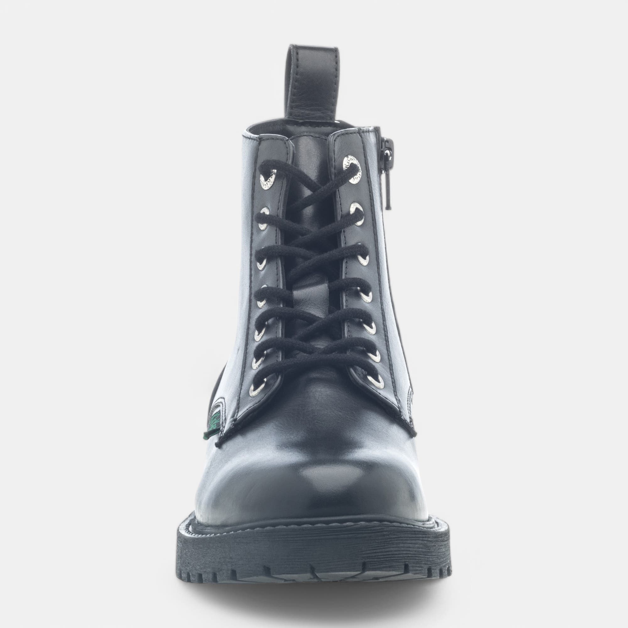 Bottines à lacets Femme en cuir noir